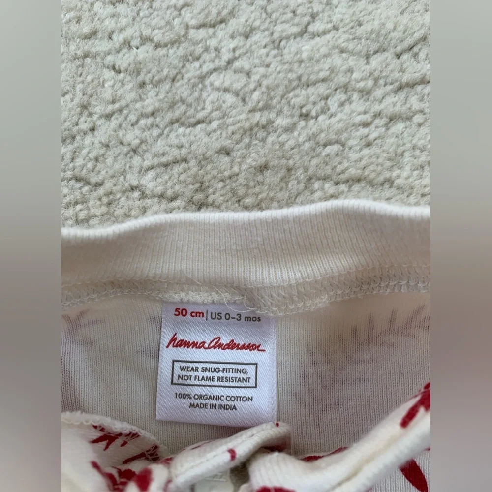 Hanna Andersson Size 50, 0-3 Months Scandi Deer Reindeer Holiday Zip Sleeper